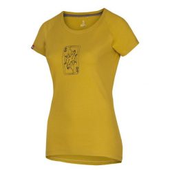 Koszulka damska Ocun Raglan T yellow. Żółte koszulki sportowe damskie Ocun, l, bez wzorów, sportowe, bez kołnierzyka. Za 161.00 zł.