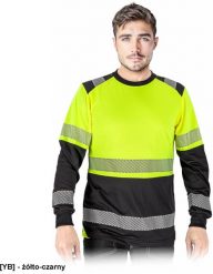 IGUANA-LS - Koszulka ostrzegawcza z siateczki męska długi rękaw zakończony ściągaczami poliester 100% 130 g/m2 S. Bluzki z długim rękawem męskie Reis, m, bez wzorów, z poliesteru, bez kołnierzyka. Za 54.04 zł.