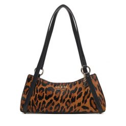 Torebka Guess. Brązowe torebki do ręki damskie Guess, z aplikacjami, klasyczne, bez dodatków. Za 489.99 zł.