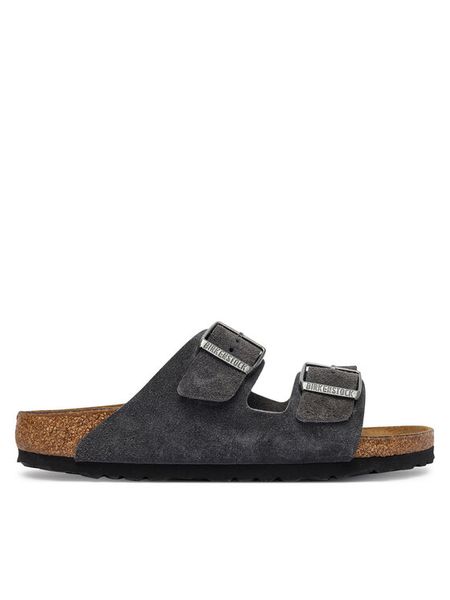 Birkenstock Klapki Arizona 1031625 Szary. Szare klapki damskie Birkenstock, bez wzorów, ze skóry, bez obcasa. Za 460.99 zł.