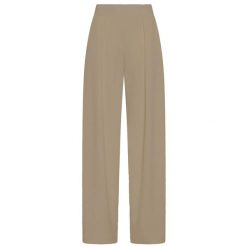 Spodnie Deha Wygodne Spodnie Z Zakładkami Damskie. Brązowe spodnie materiałowe damskie Deha, l, bez wzorów, z elastanu. Za 468.99 zł.