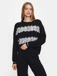 Liu Jo Sport Sweter TF4220 MS63L Czarny Regular Fit. Czarne swetry damskie Liu Jo Sport, l, bez wzorów, z syntetyku, sportowe, bez kołnierzyka, bez ramiączek, bez kaptura. Za 539.99 zł.