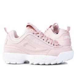 Buty damskie sneakersy Fila DISRUPTOR WMN. Białe obuwie sportowe damskie Fila, bez wzorów, z materiału, trekkingowe. Za 249.00 zł.