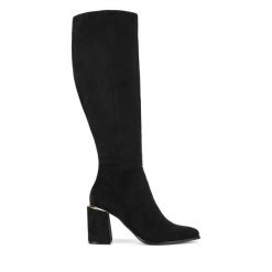 Kozaki Nine West. Czarne kozaki damskie Nine West, bez obcasa, na słupku. Za 359.99 zł.