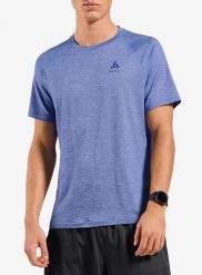 Koszulka biegowa Odlo X-Alp PW 115 T-Shirt Crew Neck S/S. Niebieskie t-shirty męskie Odlo, l, bez wzorów, z materiału, sportowe, bez kołnierzyka. Za 324.49 zł.