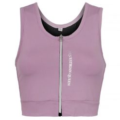 Koszulka jeździecka damska croptop EQUESTRIAN QUEEN Adeline 25SS. Czerwone koszulki sportowe damskie EQUESTRIAN QUEEN, s, bez wzorów, z nylonu, bez kołnierzyka, bez ramiączek, na fitness i siłownię. Za 158.99 zł.