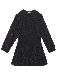 Mayoral Sukienka codzienna 7909 Czarny Regular Fit. Czarne sukienki dla dziewczynek Mayoral, bez wzorów, z syntetyku, bez ramiączek. Za 219.99 zł.