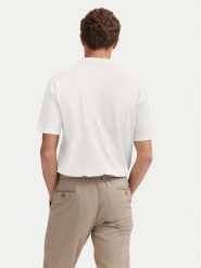 Bugatti Polo 8150-75021C Biały Regular Fit. Białe koszulki polo męskie Bugatti, m, bez wzorów, z bawełny, bez ramiączek. Za 229.99 zł.