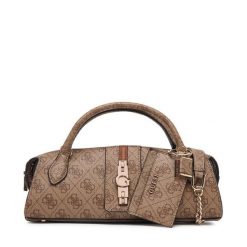 Torebka Guess. Brązowe torebki do ręki damskie Guess, z aplikacjami, klasyczne, bez dodatków. Za 544.99 zł.
