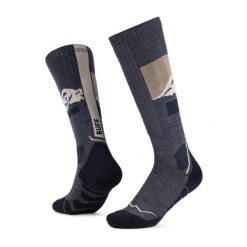 Skarpetki sportowe dla dorosłych Merino Heavyweight Over The Calf Socks. Niebieskie skarpety damskie Buff, bez wzorów, z elastanu. Za 129.99 zł.
