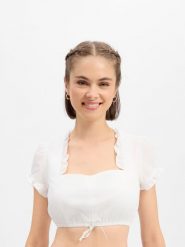 Krüger Dirndl bluzka typu dirndl Kobiety biały, 46. Białe bluzki damskie Krüger Dirndl, l, bez wzorów, eleganckie, bez kołnierzyka, bez ramiączek. Za 149.95 zł.