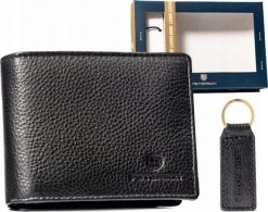 Peterson Zestaw Prezentowy: Mały, Skórzany Portfel Męski I Brelok. Portfele męskie Peterson, bez wzorów. Za 146.84 zł.