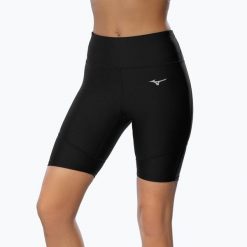 Spodenki do biegania damskie Mizuno Impulse Core Mid Tight. Czarne szorty sportowe damskie Mizuno, bez wzorów, sportowe, do biegania. Za 96.99 zł.