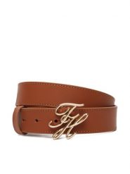 Tommy Hilfiger Pasek Th Script 3.0 AW0AW18568 Brązowy. Brązowe paski damskie Tommy Hilfiger, bez wzorów, ze skóry. Za 229.99 zł.