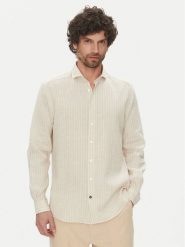 Hechter Paris Koszula 60357 151606 Beżowy Regular Fit. Brązowe koszule męskie Hechter Paris, m, bez wzorów, bez kołnierzyka, bez ramiączek. Za 239.99 zł.