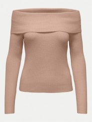 ONLY Sweter Katia 15311830 Beżowy Regular Fit. Brązowe swetry damskie Only, l, bez wzorów, z syntetyku, bez kołnierzyka, bez ramiączek, bez kaptura. Za 99.99 zł.