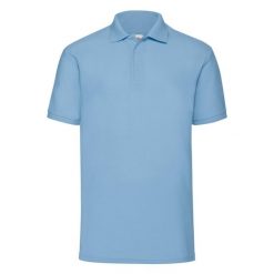 Męska Koszulka Polo 65/35 Pique. Czerwone koszulki polo męskie Fruit of the Loom, m, bez wzorów, bez ramiączek. Za 88.99 zł.
