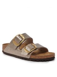 Birkenstock Klapki Arizona 1020882 Brązowy. Brązowe klapki damskie Birkenstock, bez wzorów, ze skóry, bez obcasa. Za 539.99 zł.