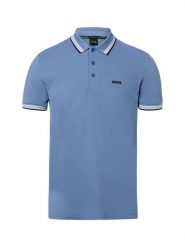 BOSS Green koszulka polo - Paddy Mężczyźni Bawełna niebieski, L. Niebieskie koszulki polo męskie BOSS GREEN, l, bez wzorów, z bawełny, bez kołnierzyka, bez ramiączek. Za 449.95 zł.