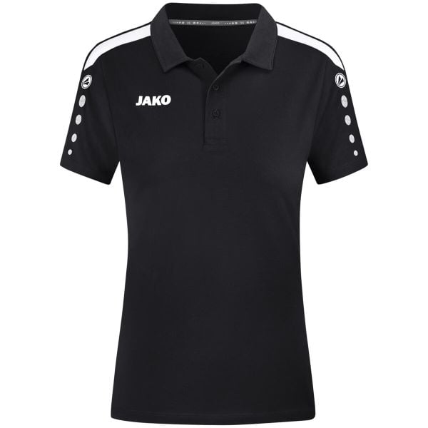 Damska koszulka polo Jako Power. Czarne koszulki polo męskie Jako, bez wzorów, z bawełny, bez kołnierzyka, bez ramiączek, do piłki nożnej. Za 247.00 zł.