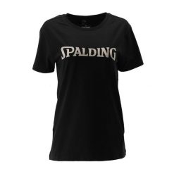 Koszulka damska Spalding Logo. Brązowe t-shirty damskie Spalding, s, bez wzorów, z bawełny, klasyczne, bez kołnierzyka. Za 183.50 zł.