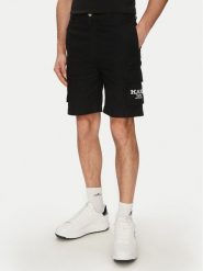 Karl Kani Szorty materiałowe Retro Washed 6012261 Czarny Regular Fit. Czarne szorty męskie Karl Kani, m, bez wzorów, z bawełny, retro. Za 149.99 zł.