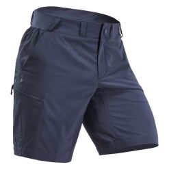 Spodenki turystyczne męskie Quechua MH100. Brązowe krótkie spodenki sportowe męskie QUECHUA, l, bez wzorów, z materiału, trekkingowe. Za 59.99 zł.
