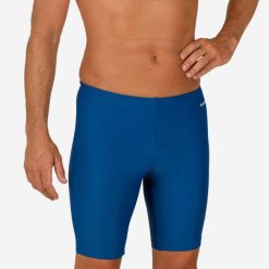 Spodenki pływackie Jammer męskie Nabaiji 100 Basic. Niebieskie kąpielówki męskie NABAIJI, m, bez wzorów, z elastanu, do pływania. Za 79.99 zł.