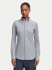 Polo Ralph Lauren Koszula 211924258504 Granatowy Slim Fit. Niebieskie bluzki damskie Polo Ralph Lauren, m, bez wzorów, z bawełny, bez kołnierzyka, bez ramiączek. Za 769.99 zł.