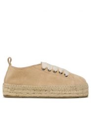 Manebi Espadryle Lace-Up Espadrilles K 1.1 E0 Beżowy. Brązowe espadryle damskie Manebi, bez wzorów, ze skóry, bez obcasa, bez zapięcia. Za 649.99 zł.