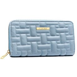 Niebieski portfel damski ze skóry ekologicznej zamykany suwakiem - 4U Cavaldi. Niebieskie portfele damskie 4U Cavaldi, bez wzorów, ze skóry ekologicznej. Za 45.00 zł.