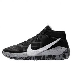 Buty koszykarskie męskie Nike KD13. Czarne buty sportowe męskie Nike, z materiału, za kostkę, bez zapięcia, do koszykówki. Za 865.00 zł.