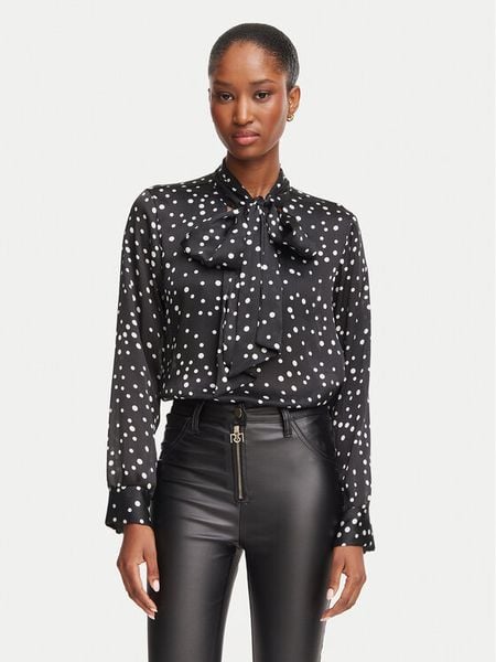 Rinascimento Koszula CFC0130434003 Czarny Loose Fit. Czarne bluzki damskie Rinascimento, s, bez wzorów, bez kołnierzyka, bez ramiączek. Za 574.99 zł.