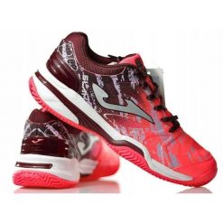 Buty do tenisa ziemnego damskie Joma Slam Lady. Czerwone obuwie sportowe damskie Joma, bez wzorów, tenisowe. Za 200.99 zł.