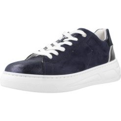 Buty GEOX D LJUBA Niebieski. Niebieskie obuwie sportowe damskie Geox, bez wzorów, z materiału, na fitness i siłownię. Za 529.99 zł.