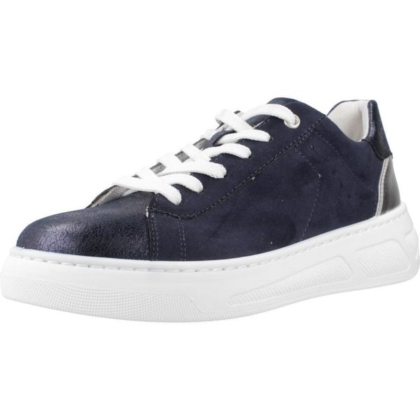 Buty GEOX D LJUBA Niebieski. Niebieskie obuwie sportowe damskie Geox, bez wzorów, z materiału, na fitness i siłownię. Za 529.99 zł.