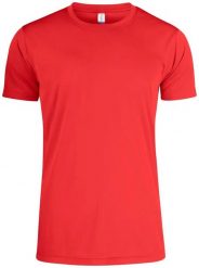 Clique Basic Active-T | Męska koszulka z poliestru. Czerwone koszulki sportowe męskie CLIQUE, l, bez wzorów, z dzianiny, bez kołnierzyka, bez ramiączek. Za 86.39 zł.