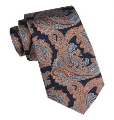 Elegancki i Modny Krawat Jedwabny - Alties - Pomarańcz, Duży Wzór Kwiatowy. Krawaty i muchy Alties, bez wzorów, z jedwabiu, eleganckie. Za 115.00 zł.