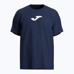 Koszulka tenisowa męska Joma Challenge. Niebieskie koszulki sportowe męskie Joma, m, bez wzorów, z elastanu, bez kołnierzyka, bez ramiączek, tenisowe. Za 48.99 zł.