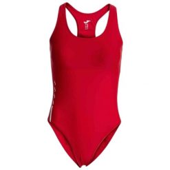 Damski kostium kąpielowy 1-częściowy Joma Shark III. Czerwone kostiumy jednoczęściowe damskie Joma, l, bez wzorów, z materiału, klasyczne, na fitness i siłownię. Za 276.00 zł.