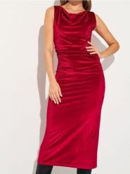 Sukienka maxi syrenka - czerwony. Czerwone sukienki damskie Sinsay, l, bez wzorów, bez kołnierzyka, bez ramiączek, maxi. Za 39.99 zł.