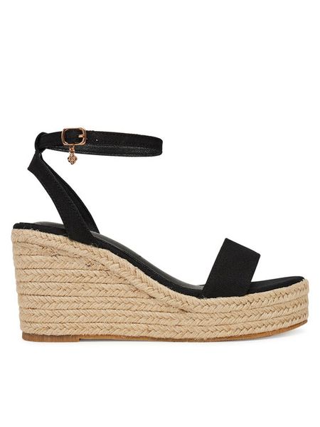 DeeZee Espadryle EA0315-2 Czarny. Czarne sandały damskie DeeZee, bez wzorów, z materiału, bez obcasa, bez zapięcia. Za 139.99 zł.