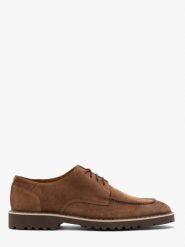 Welurowe półbuty męskie w stylu casual KORDEL. Brązowe półbuty na co dzień męskie Ryłko, ze skóry, casualowe, bez zapięcia. Za 479.99 zł.