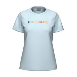 RAINBOW T-Shirt Women. Niebieskie koszulki sportowe damskie Head, bez wzorów, bez kołnierzyka, bez ramiączek, tenisowe. W wyprzedaży za 153.00 zł.