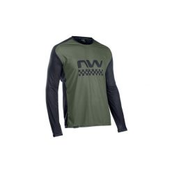 Koszulka rowerowa mtb NORTHWAVE EDGE Jersey LS zielona. Czarne buty sportowe męskie Northwave, s, bez wzorów, z jersey, bez kołnierzyka, bez ramiączek, rowerowe. Za 160.00 zł.