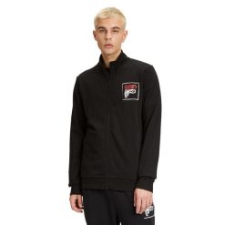 Bluza męska FILA Luton Track. Czarne bluzy męskie Fila, l, bez wzorów, bez kaptura. Za 189.99 zł.