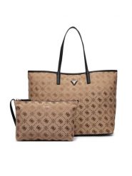 Guess Torebka VICTTORIA HWJP95 14290 Brązowy jasny. Brązowe torebki do ręki damskie Guess, z aplikacjami, z materiału, bez dodatków. Za 714.99 zł.