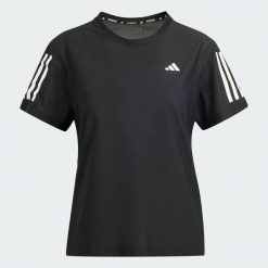 Koszulka Own The Run. Czarne t-shirty damskie Adidas, xs, bez wzorów, z elastanu, klasyczne, bez kołnierzyka. Za 74.50 zł.