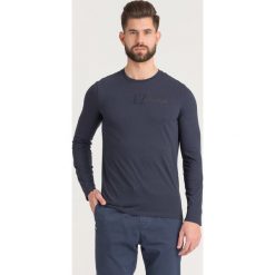 LONGSLEEVE Armani Exchange. Niebieskie bluzki z długim rękawem męskie Armani Exchange, l, bez wzorów, z bawełny, bez kaptura. Za 167.00 zł.