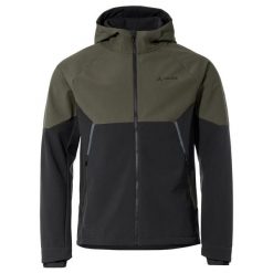 Kurtka wodoodporna VAUDE Qimsa Softshell. Zielone buty sportowe męskie Vaude, bez wzorów, z softshellu, rowerowe. Za 686.15 zł.